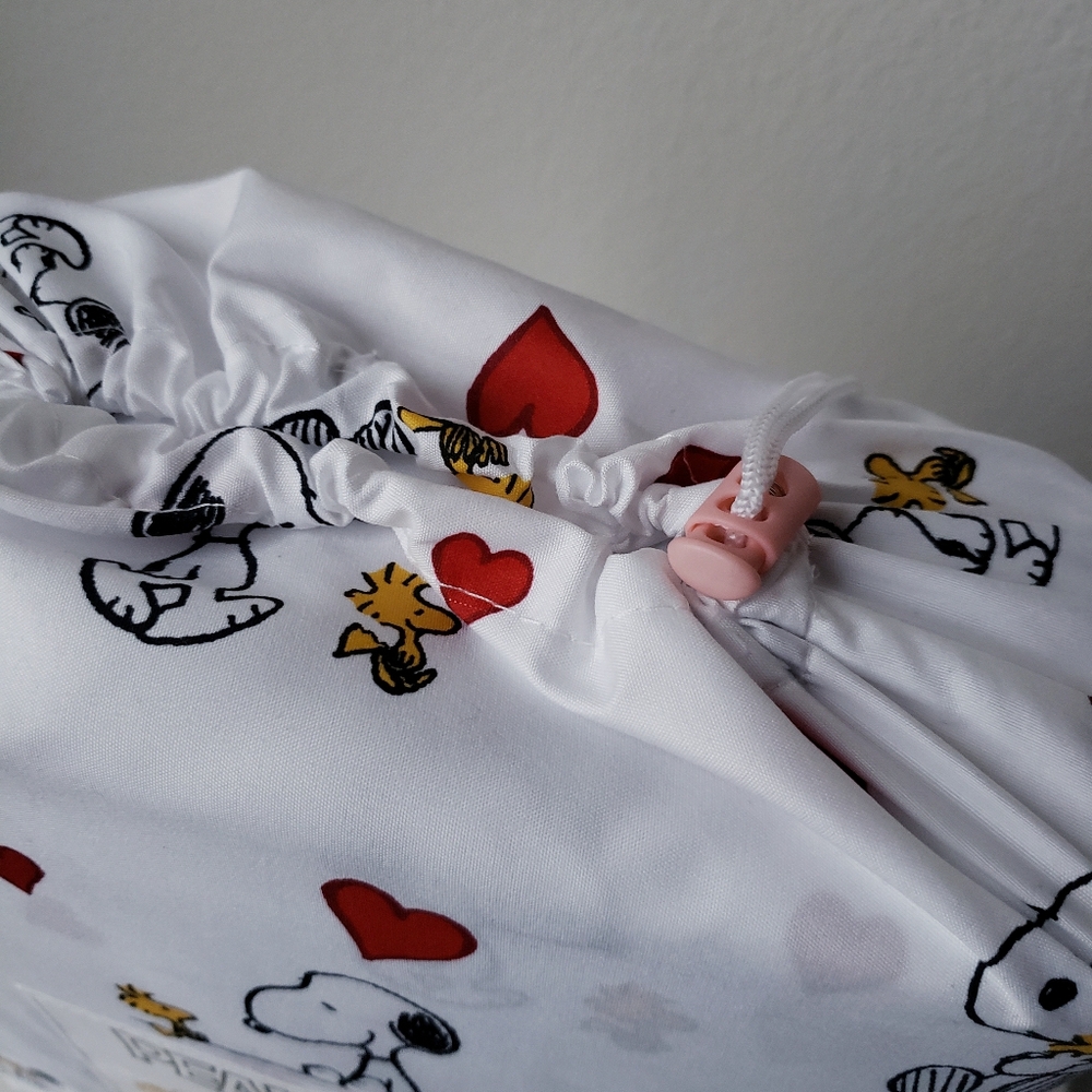❌SOLD❌Peanuts Snoopy Valentines Day Queen Size Bed Sheet Set 4-pc Hearts Cartoon - Picture 4 of 6